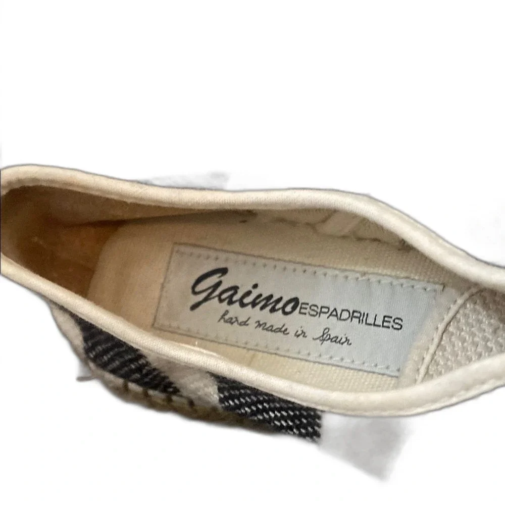 GAIMO Womens Striped Platform Espadrilles - Handmade in Spain Jute Sole